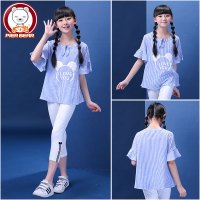 女大童短袖T恤12-15岁洋气夏季童装女童2018新款夏装女孩宽松上衣