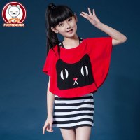 女大童短袖T恤2018新款夏装大童女装12-15岁童装儿童洋气长款上衣