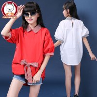 女大童短袖衬衫T恤12-15岁韩版童装胖女孩2018女童大码半袖夏季装