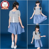 女童连衣裙2018夏季新款女孩韩版夏装12-15岁女装女大童洋气裙子