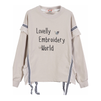 皮尔熊女童2018秋季潮流长袖T恤韩版新款上衣时尚套头衫春秋洋气儿童装