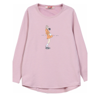 皮尔熊女童早秋薄款长袖T恤2018新款韩版上衣春秋时尚体恤秋装儿童装潮