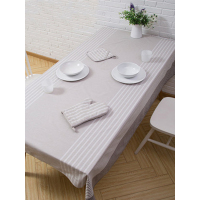 无印良品 条纹纯棉桌布