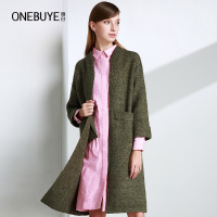 晚白 新款厚大衣风衣百搭气质通勤潮针织毛衣外套中长款女