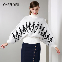晚白 新款蝙蝠袖高腰显瘦百搭气质通勤潮针织毛衣外套