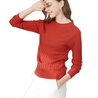 晚白 2020秋冬新品通勤简约百搭休闲打底衫羊毛衫常规款针织衫女