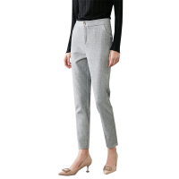 晚白 2020秋季新品时尚简约通勤职业百搭修身高腰西裤长裤休闲裤女