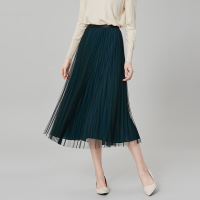 晚白2020冬季新品时尚通勤松紧高腰减龄百搭纱纱裙半裙半身裙女