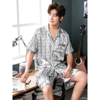 蓝旗(BLUEG)女士内衣家居服休闲性感睡衣睡裙家居服套装单男短袖