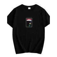 蓝旗(BLUEG) 男款夏季短袖纯色印花T恤上衣