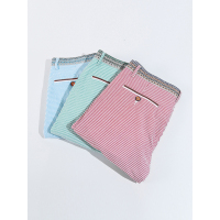 蓝旗/BLUEG 男士纯棉条纹印花裤子夏季沙滩裤时尚五分裤