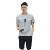 蓝旗(BLUEG)夏季2019新款男士短袖t恤休闲运动套装男装韩版潮流衣服男装夏装