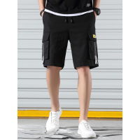 蓝旗(BLUEG)裤子男夏季新款工装短裤男士韩版潮流宽松运动五分中裤舒适休闲裤