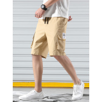 蓝旗(BLUEG)2019夏季新款男士短裤潮流五分裤休闲韩版多口袋直筒短裤