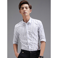 花花公子(PLAYBOY ICON) 男士秋季商务休闲衬衫中袖衬衣时尚修身 2903