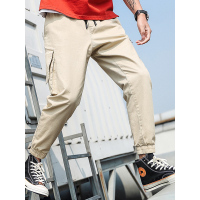 花花公子(PLAYBOY ICON) 男士运动休闲裤直筒宽松九分束脚裤潮工装裤男