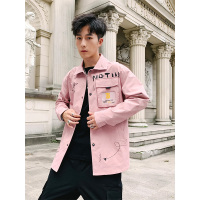 花花公子男士衬衫春秋季新款韩版潮流帅气工装休闲衬衣