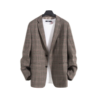 蓝旗X将起系列西装男薄款休闲修身潮流男士商务西服外套