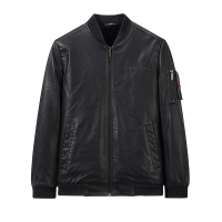 花花公子(PLAYBOY ICON)2019秋季男士夹克皮衣修身机车青年外套潮