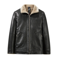 花花公子(PLAYBOY ICON)2019冬季新款男装时尚休闲翻毛领皮衣男潮流