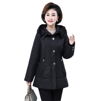 雪暖2019冬季新款女士中老年羽绒服女短款大码妈妈装