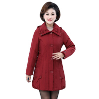 雪暖女士羽绒服中老年中长款修身新款妈妈装冬装外套