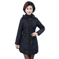 雪暖中老年人女装羽绒服女秋冬装外套女防风中长款修身羽绒服外套