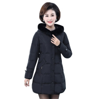 雪暖201新款羽绒服女中老年加厚妈妈装保暖外套毛领冬装大码女装上衣秋冬