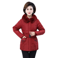 雪暖大码女士中老年羽绒服女短款加厚加肥妈妈装