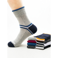 南极人男士中筒袜防臭吸汗全棉运动舒适薄款5双装袜子
