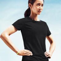 adidas阿迪达斯女子跑步训练速干透气运动圆领短袖T恤 CV3770