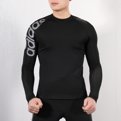 Adidas阿迪达斯男跑步运动健身耐磨透气舒适长袖紧身衣 DW4147