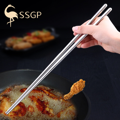 加长筷子不锈钢304防滑防烫长筷子捞面筷油炸筷火锅筷子36cm