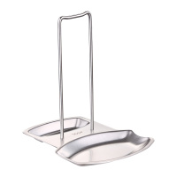 SSGP叁肆鋼锅盖架坐式304不锈钢免打孔厨房家用勺子收纳架放锅盖的架子