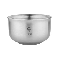 SSGP叁肆鋼 德国304不锈钢碗儿童防摔碗双层隔热成人家用加厚大碗饭碗