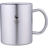 304不锈钢水杯带盖随手杯儿童口杯防摔铁杯子带手柄幼儿园小学生