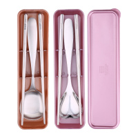 SSGP叁肆鋼 韩式筷勺套装便携筷子勺子创意可爱学生304不锈钢餐具套装