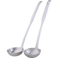 加厚火锅勺304不锈钢汤勺漏勺长柄厨具套装家用厨房用品用具百货