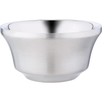 SSGP叁肆鋼 双层304不锈钢碗儿童防烫防摔双层隔热食堂打饭碗成人刻度碗