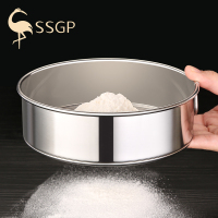 SSGP叁肆鋼面粉过滤筛304不锈钢家用60目筛子蛋糕烘焙工具过筛器（大号）
