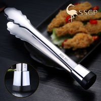 SSGP叁肆鋼加厚304不锈钢食品夹子面包夹子牛排夹食物夹烧烤夹（小号）