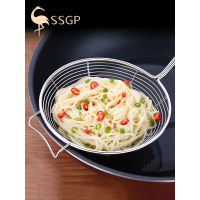 SSGP叁肆鋼304不锈钢漏勺过滤勺捞面勺油炸家用厨房大号漏勺捞勺（升级款）
