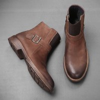 斯米尔(Simier)马丁靴男英伦风潮百搭个性时尚青年男士短靴侧拉链男靴真皮靴子秋