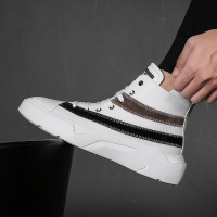 斯米尔(Simier)ins超火的鞋子男鞋秋季透气韩版潮流嘻哈男士增高休闲高帮运动鞋