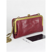 花花公子PLAYBOY复古女士小包 头层牛皮通勤链条包真皮女士单肩包