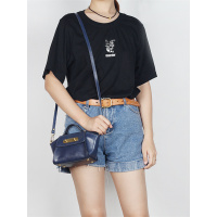 花花公子PLAYBOY2018秋真皮新款复古女士单肩包植鞣皮斜跨新款水饺包