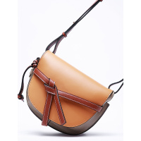 花花公子PLAYBOY真皮女包2018新款撞色单肩包马鞍包牛皮时尚女士包包