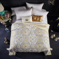 惟丽尚品 夏被 60天丝大版印花 天丝夏被 单人床 双人床使用 夏凉被 夏季薄被子 空调被 多色可选