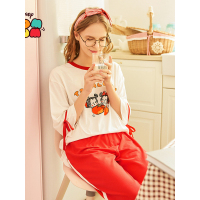 阪织屋迪士尼睡衣女春秋长袖套装两件套甜美可爱可外穿家居服