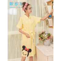 阪织屋睡衣女夏季公主风迪士尼米妮卡通睡裙女棉质家居服女短袖可爱